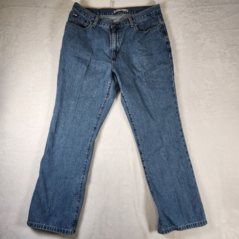 Vtg Tommy Hilfiger Denim Jeans Womens Size 12‎ Blue Classic Casual Y2K